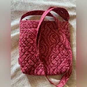 Vera Bradley Crossbody Bag Purse Pink and Burgundy